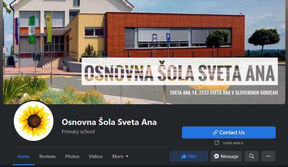Osnovna šola Sveta Ana odslej tudi na facebooku